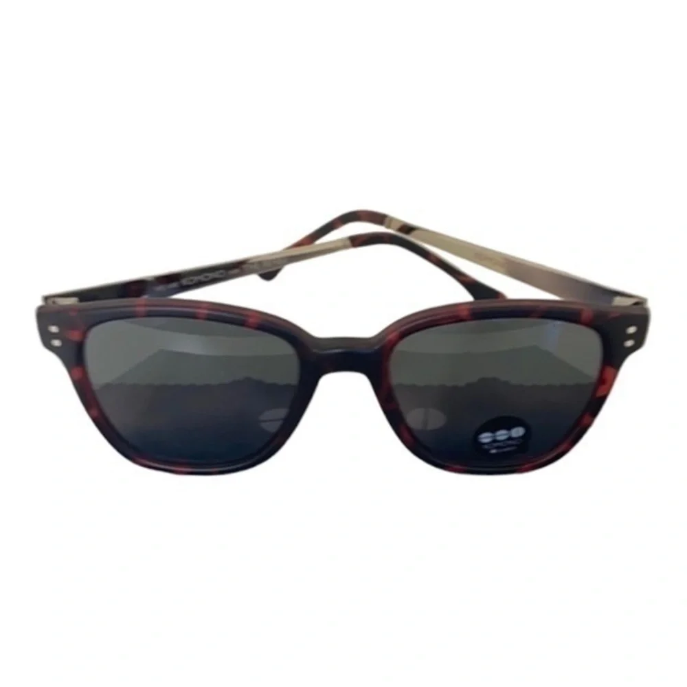 Komono Renee Sunglasses NEW burgundy silver metal arms